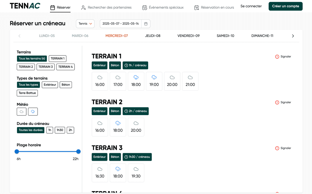 TENNAC Court Booking Platform